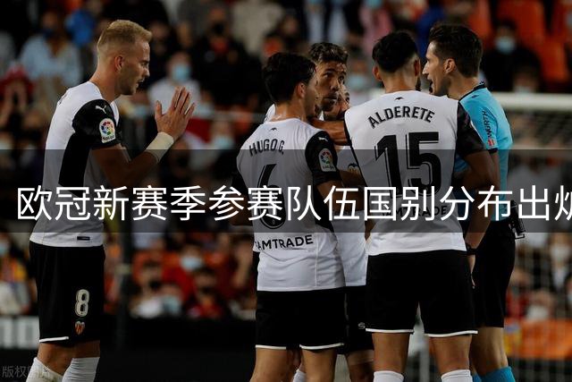 欧冠新赛季参赛队伍国别分布出炉